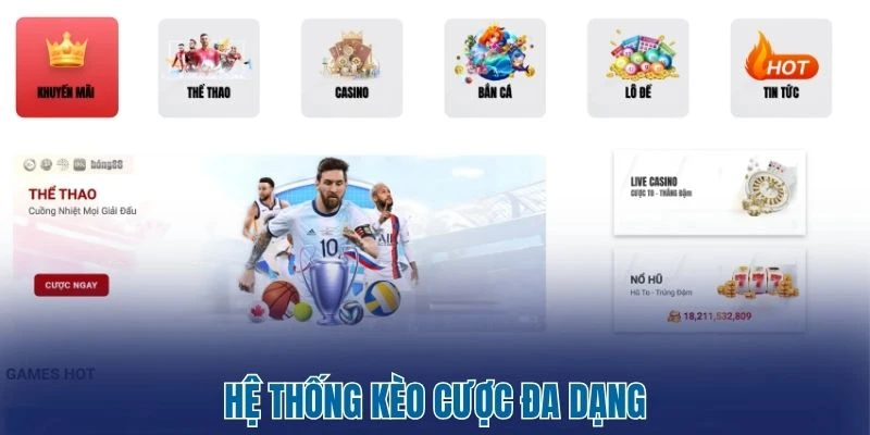 MIBET - Sân Chơi Cá Cược Chất Lượng Dẫn Đầu Thị Trường 3 Hệ thống kèo cược đa dạng